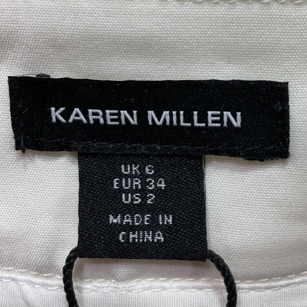 Karen Millen Essential Ivory Techno Woven Shorts Size 2 NWT - Picture 4 of 5